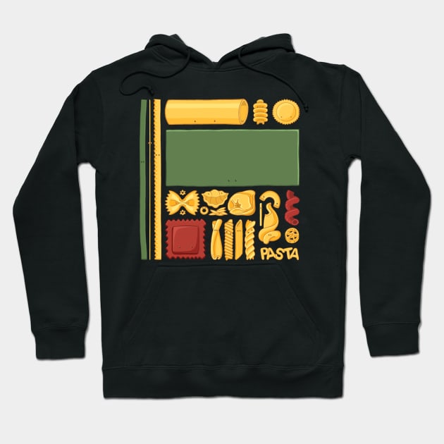 Pasta Mondrian Hoodie by chayground